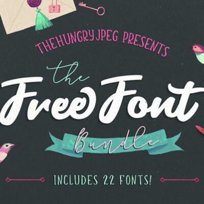 Free Font Bundle With 22 Fonts